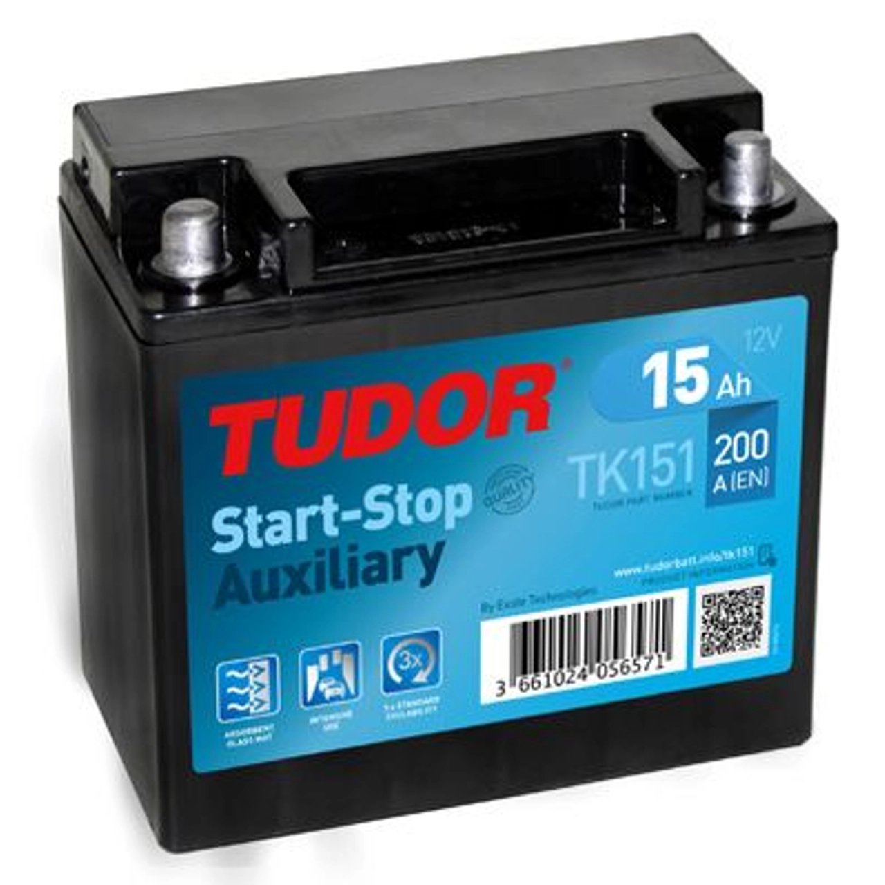 Batería Tudor Start-Stop EFB TL604 12V - 60Ah - 520A